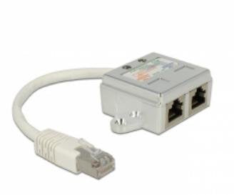 Delock Adapter RJ45 RJ45 - 2x RJ45 M/F 0.15M — image 1