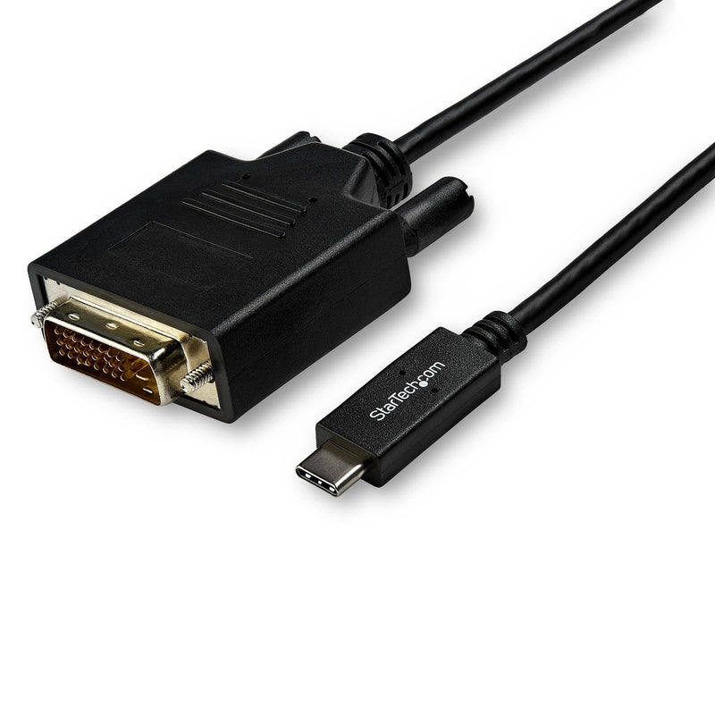 StarTech.com Cable Adapter 3M USB-C a DVI 1920 X 1200 Black USB Cable Type-c a DVI Cable Converter Vídeo Usbc