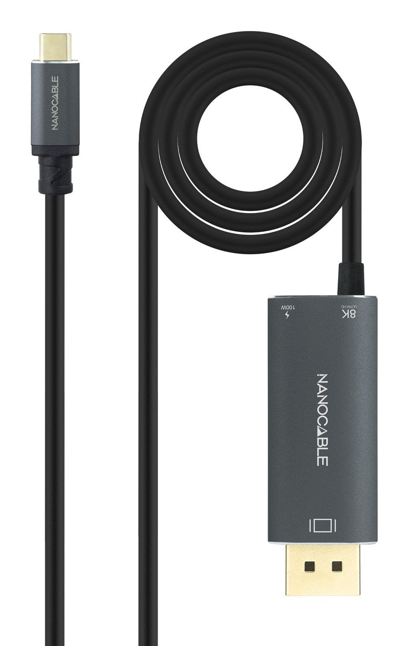 USB Cable -c/M - DisplayPort/M+usb-c/H, Black 1.8M