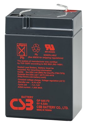 Csb Battery GP645 6V 4.5AH F1 Pb