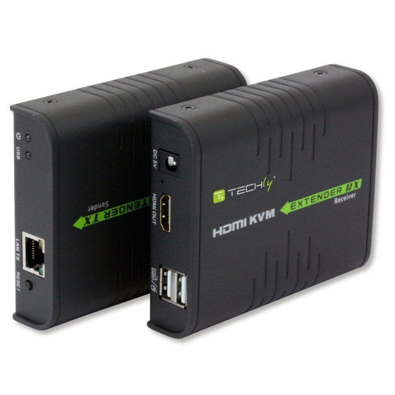 Techly 028214 KVM Extensor HDMI + USB Po Skrä™tce CAT.5E/CAT.6, Do 120M