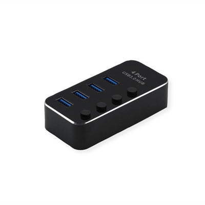 Roline USB 3.2 Gen 1 Notebook Hub, 4 Ports, Separado Conmutable, Black — image 1