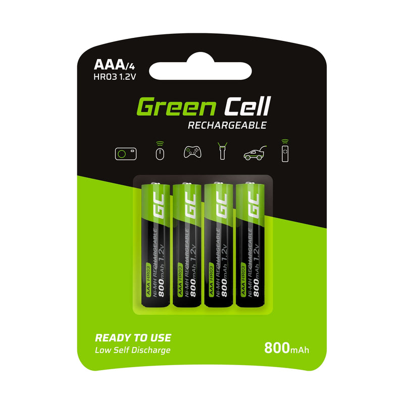 Green Cell 4X Aaa HR03 Batteries 800MAH