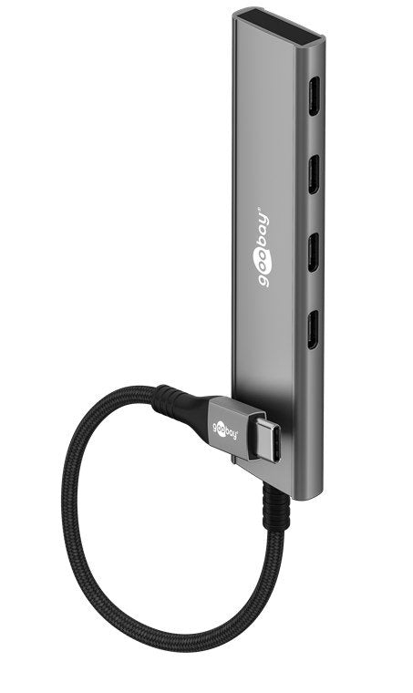 Goobay Hub 76564 Slim 4-PORT Usb-c™ Auf Usb-c™, 5 Gbit S, Grey