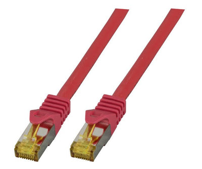 Efb RJ45 Network Cable S FTP, CAT.6A, Lszh, CAT.7 ROHK.,0.25M, Red — image 1