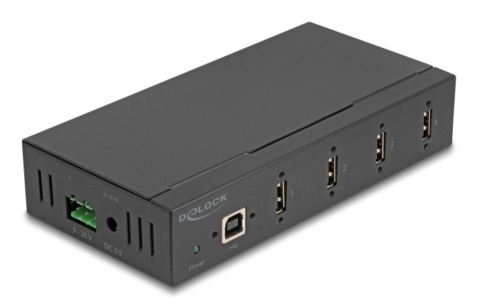 Industrial Hub 4 X USB 2.0 Type a With 15 Kv Esd Protection And Carriles Din Fijación