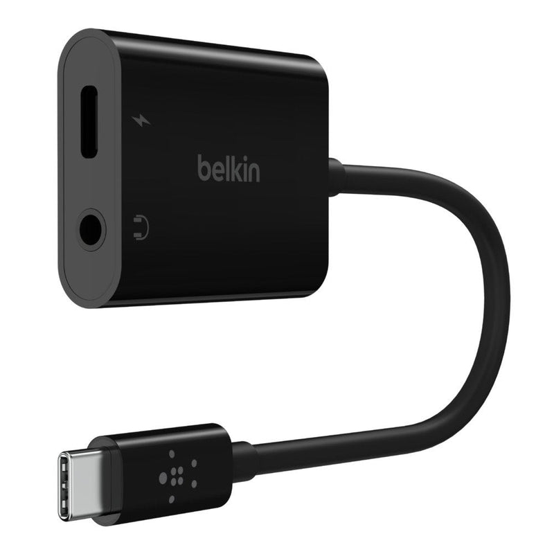 Belkin Rockstar USB-C a Connector Headphones / Adapter Charging USB-C Male a Miniconector USB-C Female 19.6CM