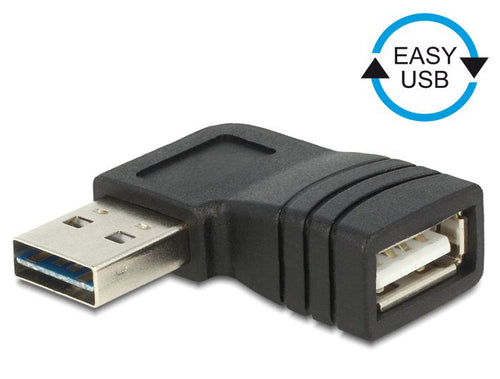 Delock Adapter Easy-USB 2.0-A Male USB 2.0-A Female Angular — image 1