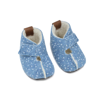 KAKU Children's Slippers - Blue with Dots — image 1