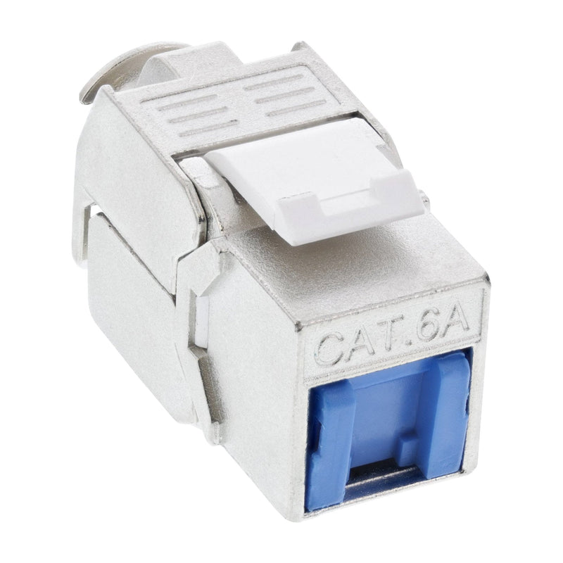 Inline Módulo RJ45 Keystone Jack Snap-in CAT.6A, With Cover Antipolvo Blue