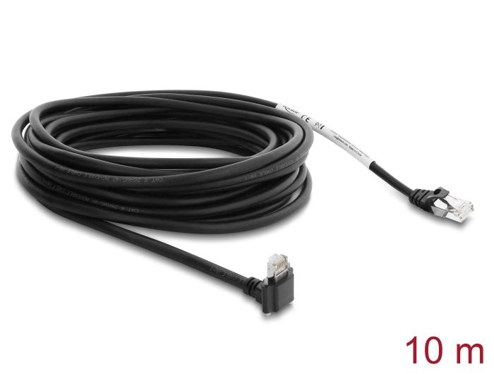 Delock Gige Camera Cable RJ45 Connector Male 90° Angulado With Screws Connector Male Length 28MM a RJ45 Connec