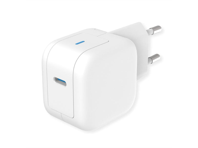 USB Charger With Euro-conector Male 1 Port Type-c GaN 20W
