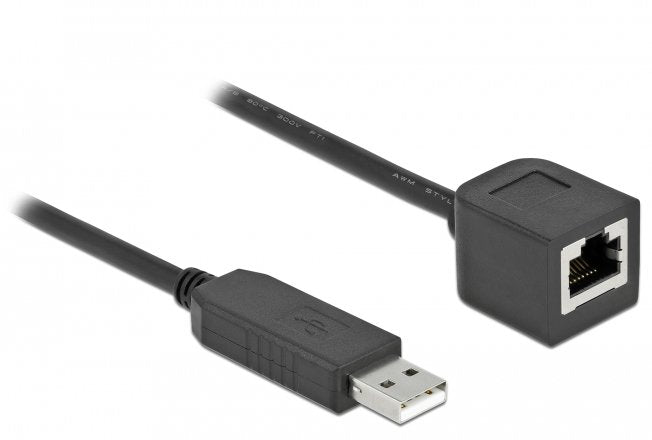 Delock Serielles Cable Connection With Ftdi Chipset, USB 2.0 Type a Connector Male a RS-232 RJ45 Connector Fem