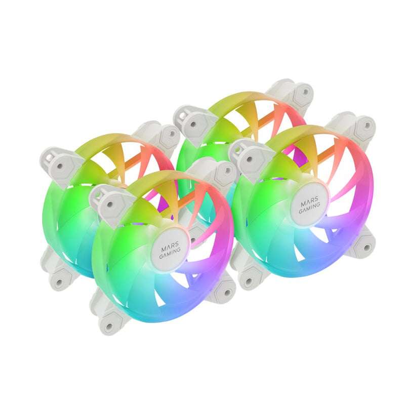 Mars Gaming Pack 3 Fans PC MF-4A 12CM ARGB White