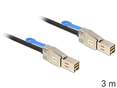 Delock 83396 Cable Mini Sas HD SFF-8644 Mini Sas HD SFF-8644 3M — image 1
