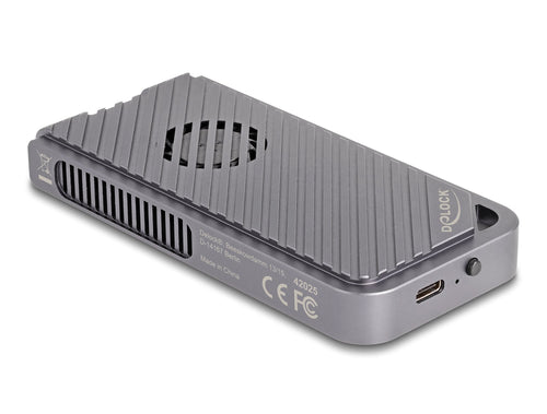 Delock Housing Hard Drive M.2 NVMe USB 40Gbps Estilo Gaming Grey Without Tools With LED And Fan 42025 — image 1