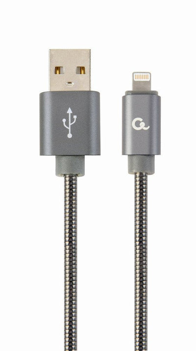 Gembird CC-USB2S-AMLM-1M-BG Cable Charging And Datos Lightning 1M, Grey Metallic — image 1