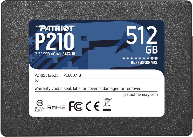 Patriot Drive SSD P210 512GB SATA 3 Internal Solid State Drive 2.5INCH