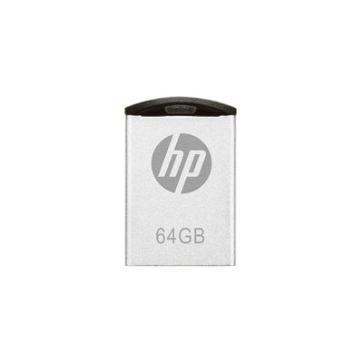 HP USB Flash Drive 64GB USB 2.0 V222W Silver Metal/Tamaã' Or Mini HPFD222W-64 — image 1