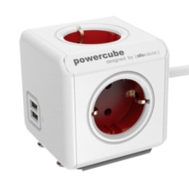 Allocacoc Powercube Extendido USB Incl. 1,5M Cable Red Type F