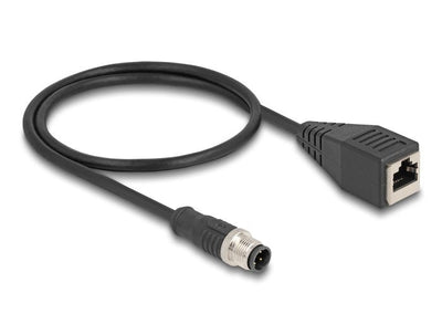 Delock 60622 Cable M12 Codificado D 4 Pin Male D RJ45 Female Pvc 0,5M — image 1