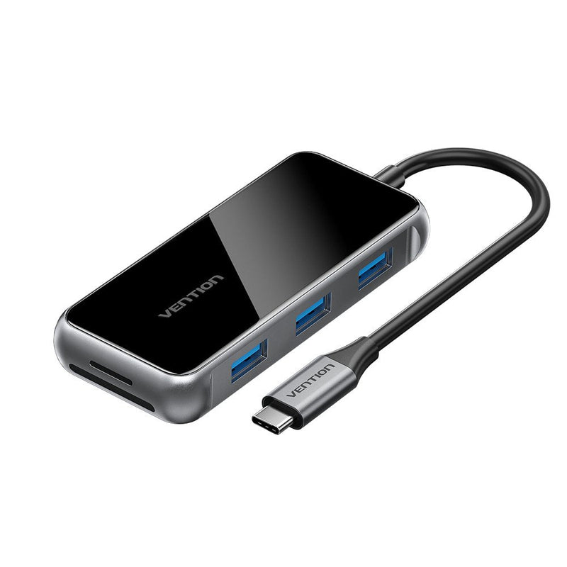 Vention Docking USB Type-c Tfmhb 1x HDMI 3x USB 1x USB Type-c Pd 1XLECTOR Cards SD And microSD Grey