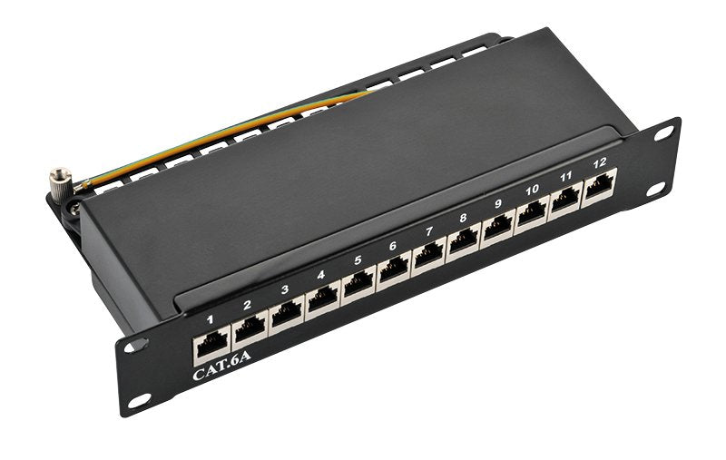 Logilink Patchpannel 10 12 Port CAT.6A STP Black