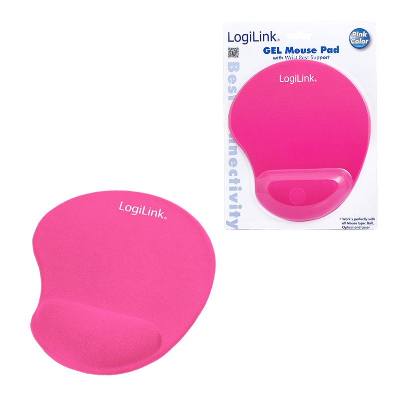 Logilink Mouse Pad Gel With Wrist Rest Pink
