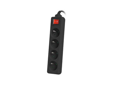 Lanberg PS1-04E-0150-BK Base Múltiple 1,5M 4 Salidas AC Indoor Black — image 1