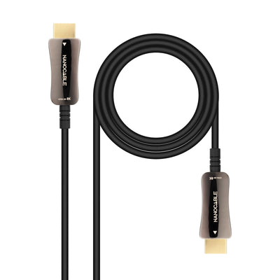 Nanocable HDMI Cable V2.1 Aoc Male a HDMI V2.1 Male 15M - 8K@60HZ 4K@120HZ 48Gbps - Black — image 1