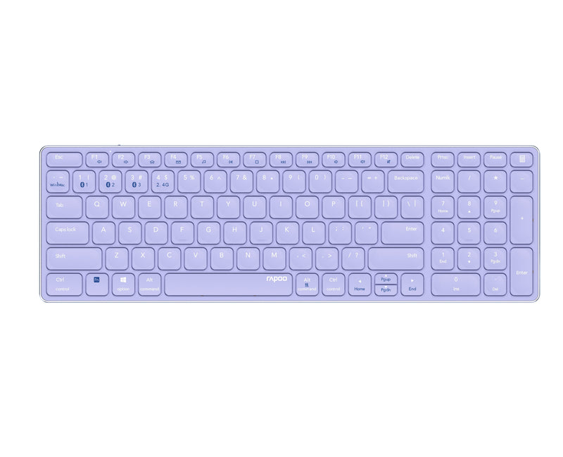 Rapoo Keyboard Wireless And Bluetooth E9700M Portuguese 2.4GHZ Bt 3.0 5.0 Diseã' Or Ultrafino Battery