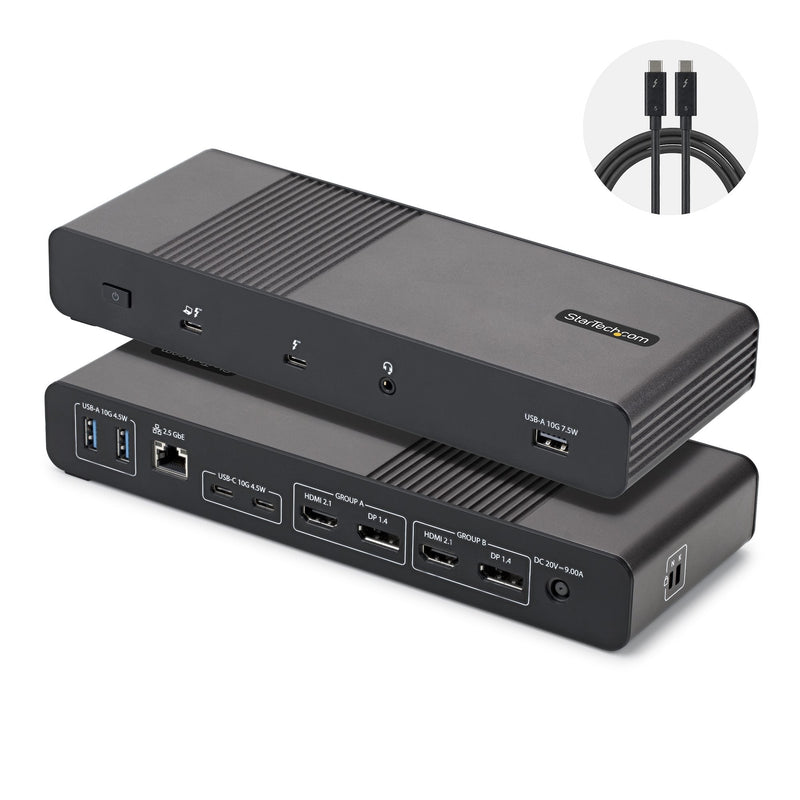 StarTech.com StarTech - Estación Acoplamiento - Laptop - USB4 / Thunderbolt 4 / Thunderbolt 5