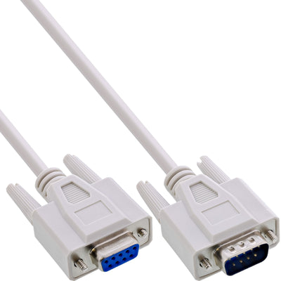 Inline Pack 10 Bulk-pack ® Serial Cable Molded DB9 Male a Female 1:1 Grey 15M — image 1