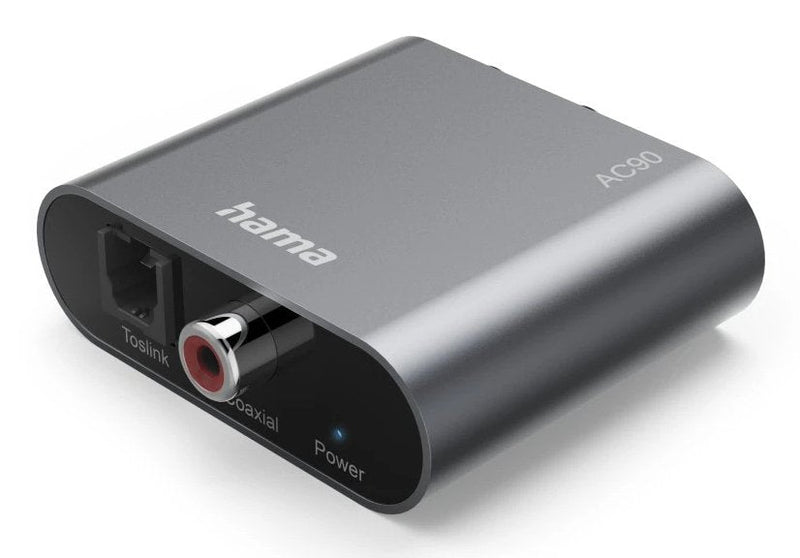 Hama AC90 Convertidor Audio Digital a Analogico - 5V - Cable 1M - Rca - Fibre Optic - 4.91X5.738X1.68CM - Colo