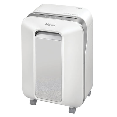 Fellowes Paper Shredder LX201 White Corte Partículas 2*12MM Papelera Capacity 22L Security P-5 Destruye Staple — image 1