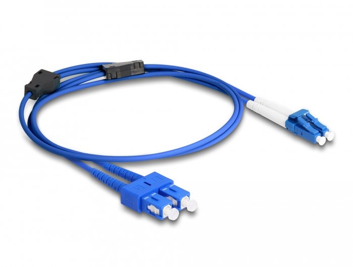 Delock Lwl Cable With Armadura Metálica Lc Duplex a Sc Duplex Singlemode OS2 1M