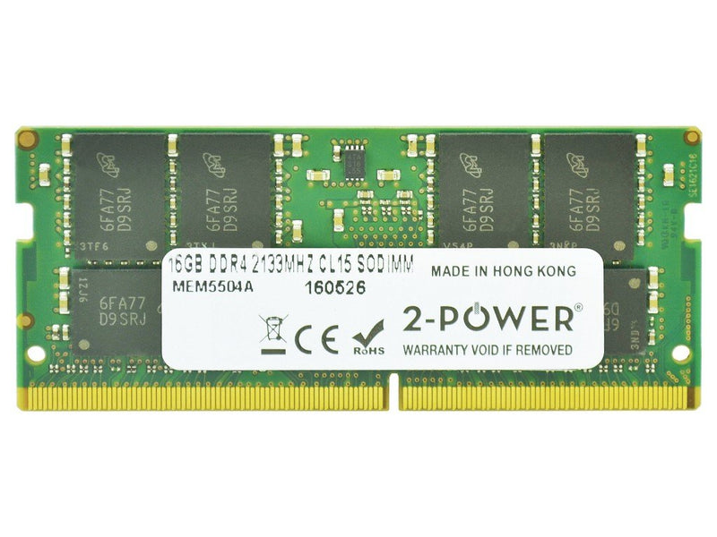 2-POWER Memory SODIMM 16GB DDR4 2133MHZ CL15 SODIMM 2P-KVR21S15D8/16