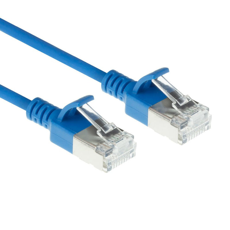 Blue 7 Meters Lszh S FTP CAT.6A Slimline Patch Cable Snagless With RJ45 Connectors