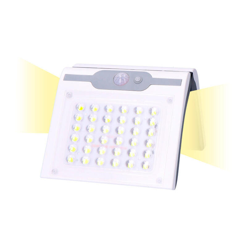 EDM Wall Light Solar 2W 220LM 6.500K With Sensor Colour White