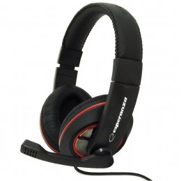 Esperanza Headphones EH118 Alámbrico Diadema Llamadas/Música Black Red — image 1