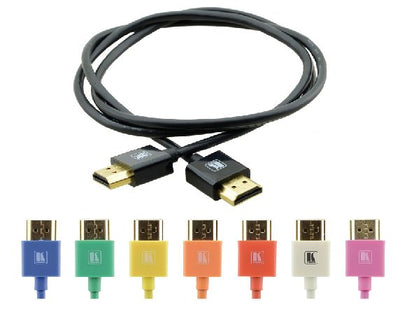 Kramer HDMI Cable Flexible High Speed With Ethernet Ultra Flat Colour Black (c-hm/Hm/Pico/BK-3) Kramer Electro — image 1
