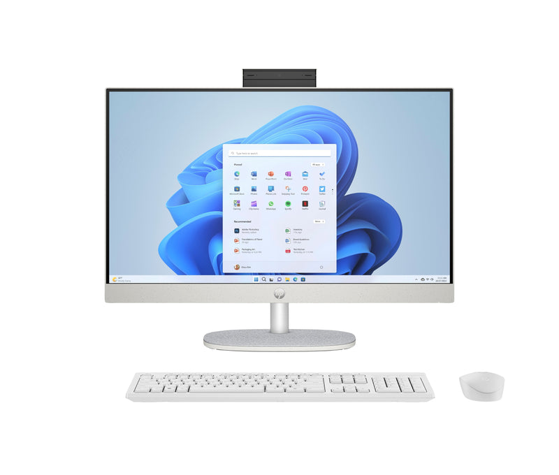 HP All In One 23,8 FHD Intel Core I3-N300 8GB 512GB SSD, Without Sistema Operativo White - Keyboard QWERTY Spa