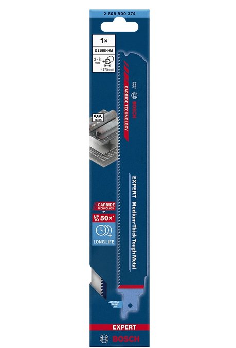 Bosch Hoja Saw Sable Expert 'thick Tough Metal S 1155 Chc, 10 Units Length 225MM)