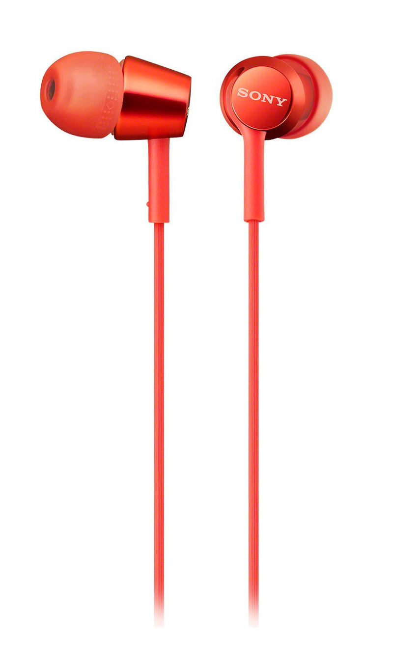 Sony Headphones MDR-EX155AP Microphone 9MM 1,2 Metres Red