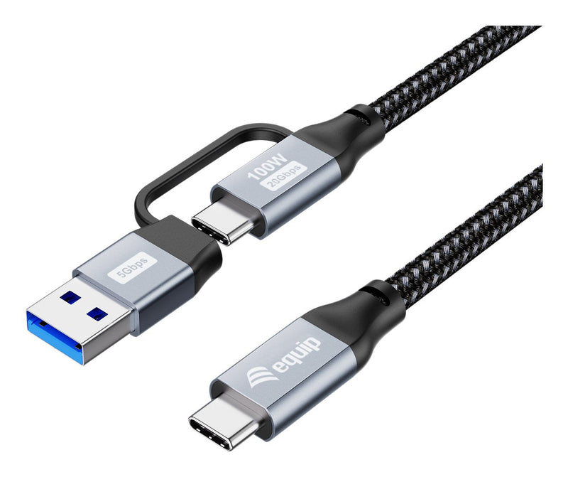 Equip Cable USB-C3.2-C a GEN2X2 PD100W M 2.00M Black