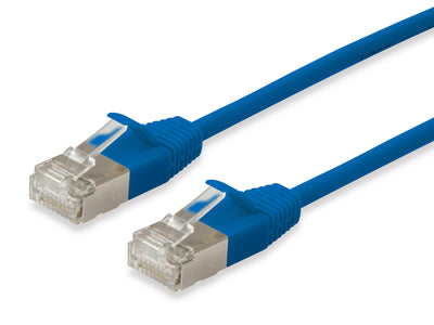 Equip Network Cable CAT.6A F/FTP 2x RJ45 5.00M Blue Slim Lszh — image 1