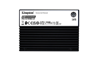 Kingston Drive SSD DC3000ME 3840GB, PCIE NVMe GEN5 X4 U.2, 2,5, Cifrado Aes SEDC3000ME/3T8 — image 1
