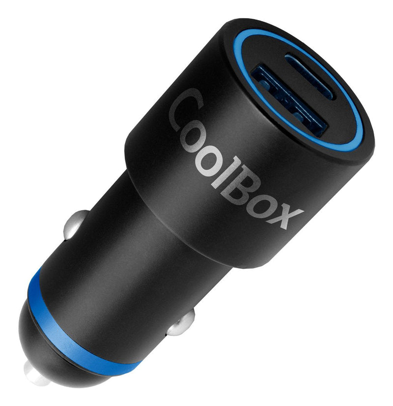 Coolbox Charger USB Car 48W Ports USB-A + USB-C