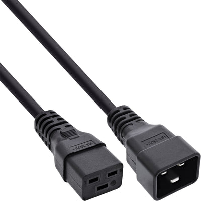 Inline Cable Power C19 a C20 3 Pines IEC Male a Female Black 0,5M — image 1