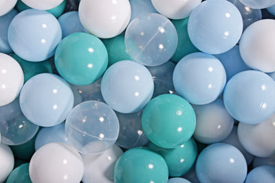 Ball Pit Balls 200pcs - Blue/Turquoise/Transparent/White